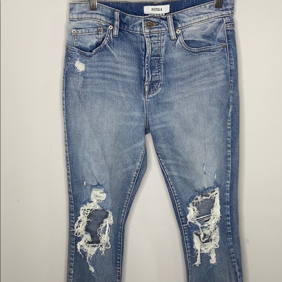 PISTOLA NICA LIGHT WASH HIGH RISE Jeans size 28 - Picture 6 of 9